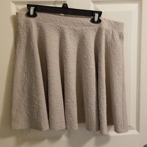 Textured Tan Skater Skirt